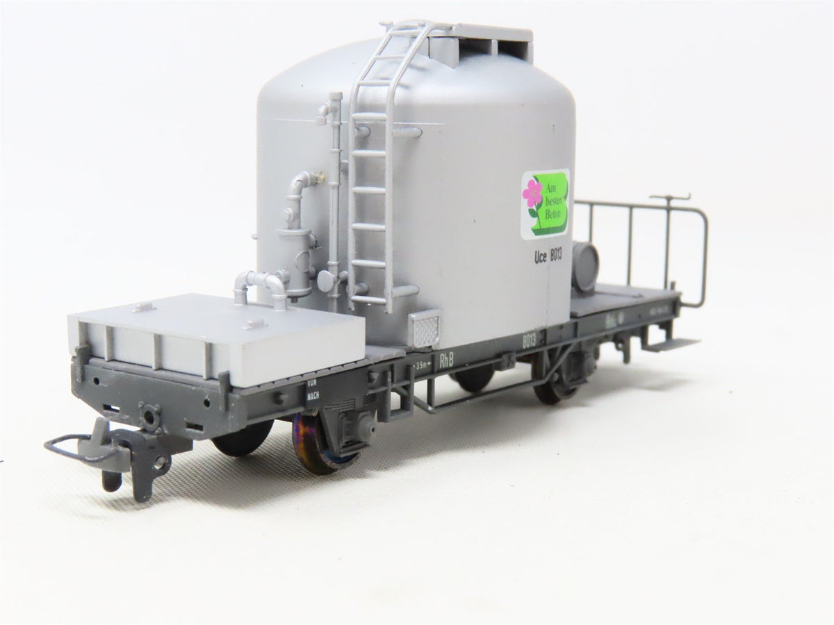 HOm Scale Bemo 2259-113 RhB Rhaetian Railway Single Silo Container Car #8013