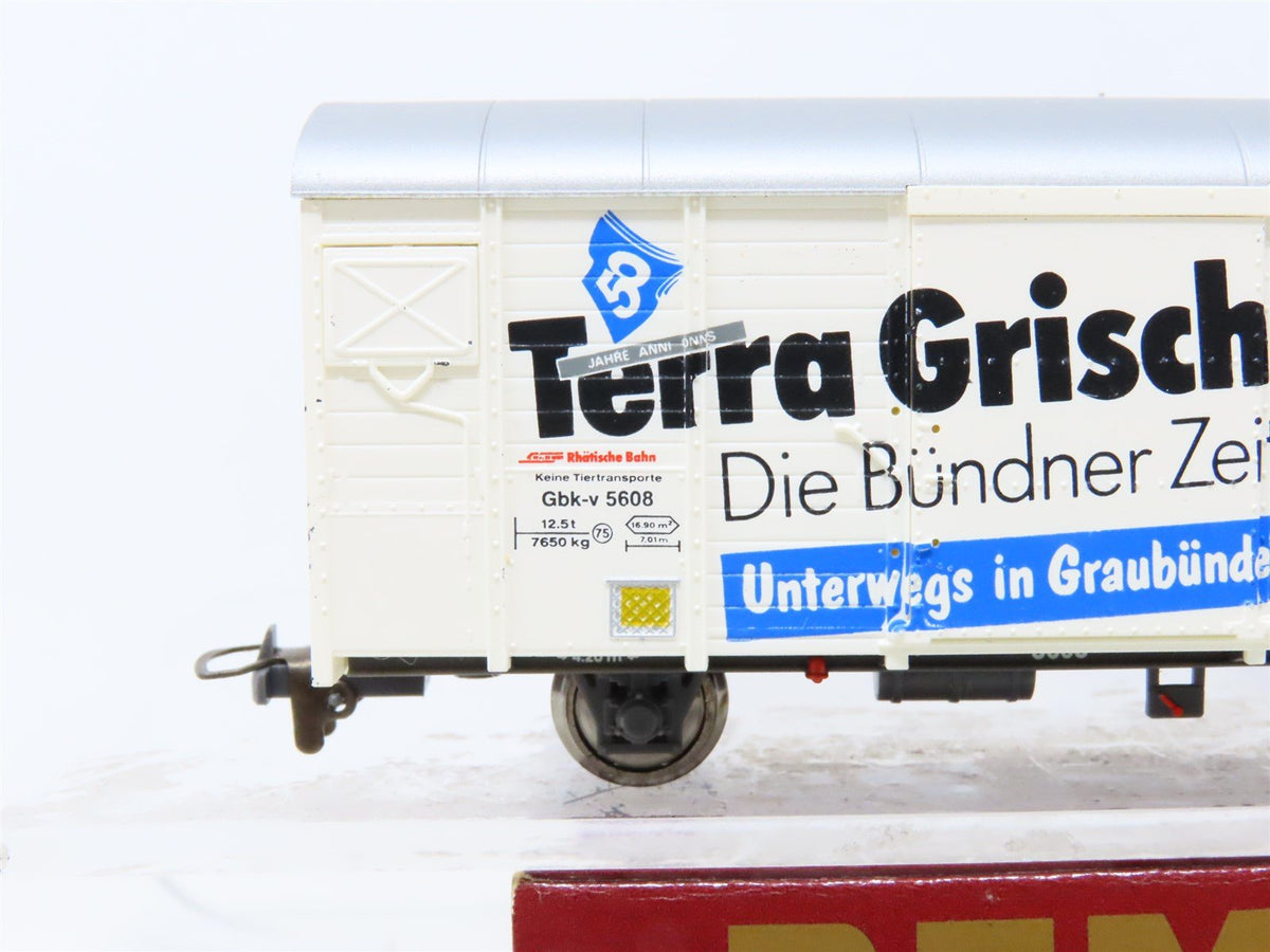 HOm Scale Bemo 2283-128 RhB Rhaetian Railway &quot;Terra Grischuna&quot; Box Car #5608