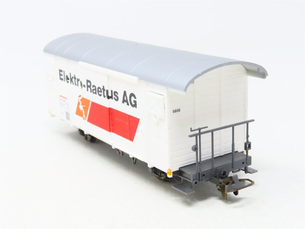 HOm Scale Bemo 2283-136 RhB Rhaetian Railway &quot;Elektro-Raetus AG&quot; Box Car #5606