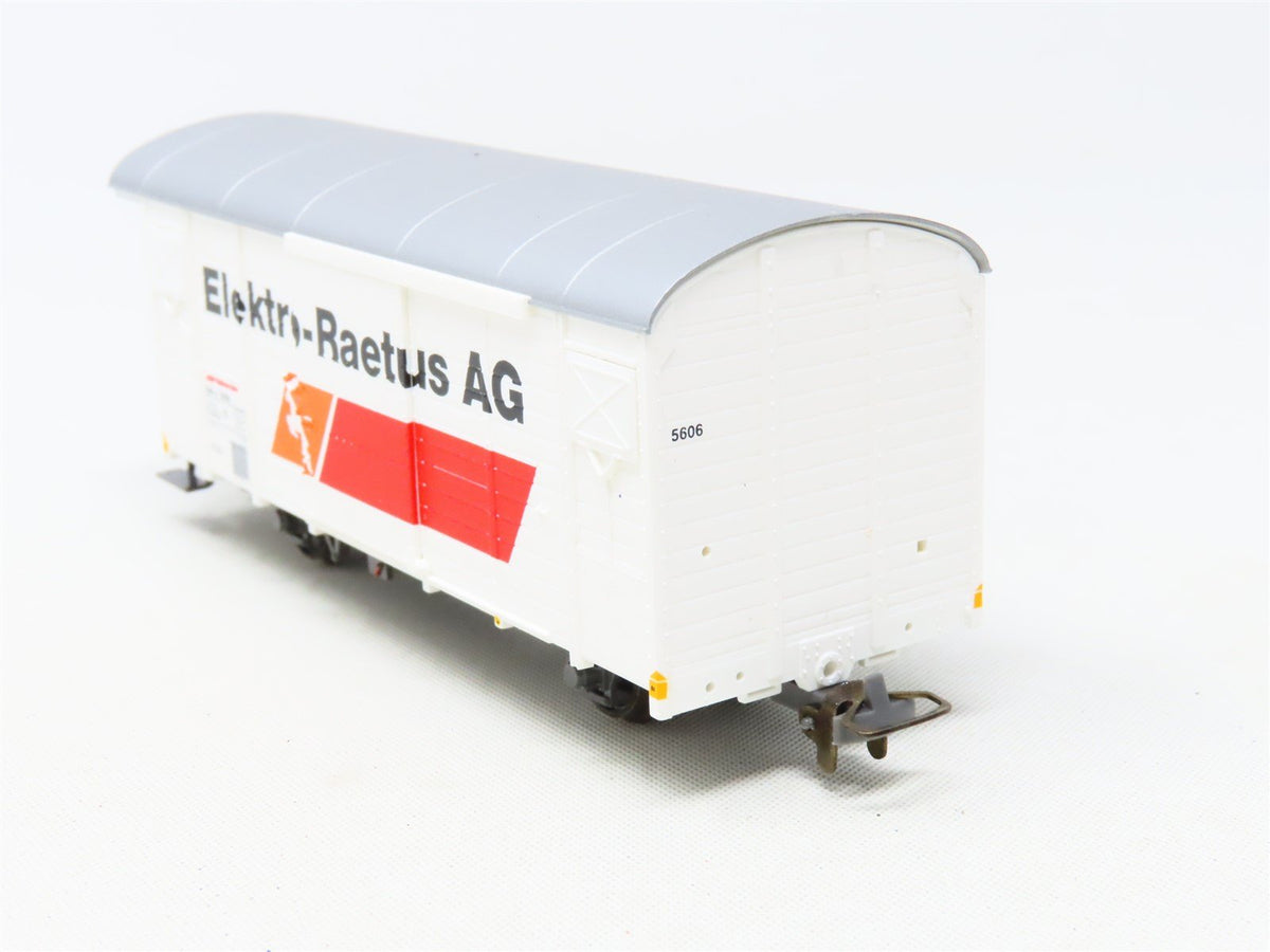 HOm Scale Bemo 2283-136 RhB Rhaetian Railway &quot;Elektro-Raetus AG&quot; Box Car #5606