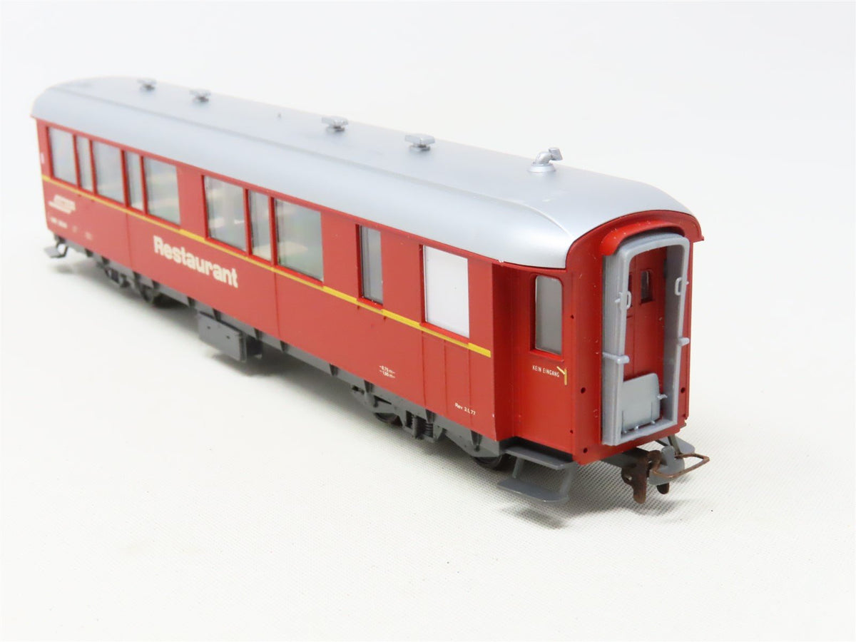 HOm Scale Bemo 3274-114 RhB Rhaetian Railway Restaurant/Diner Passenger #3814