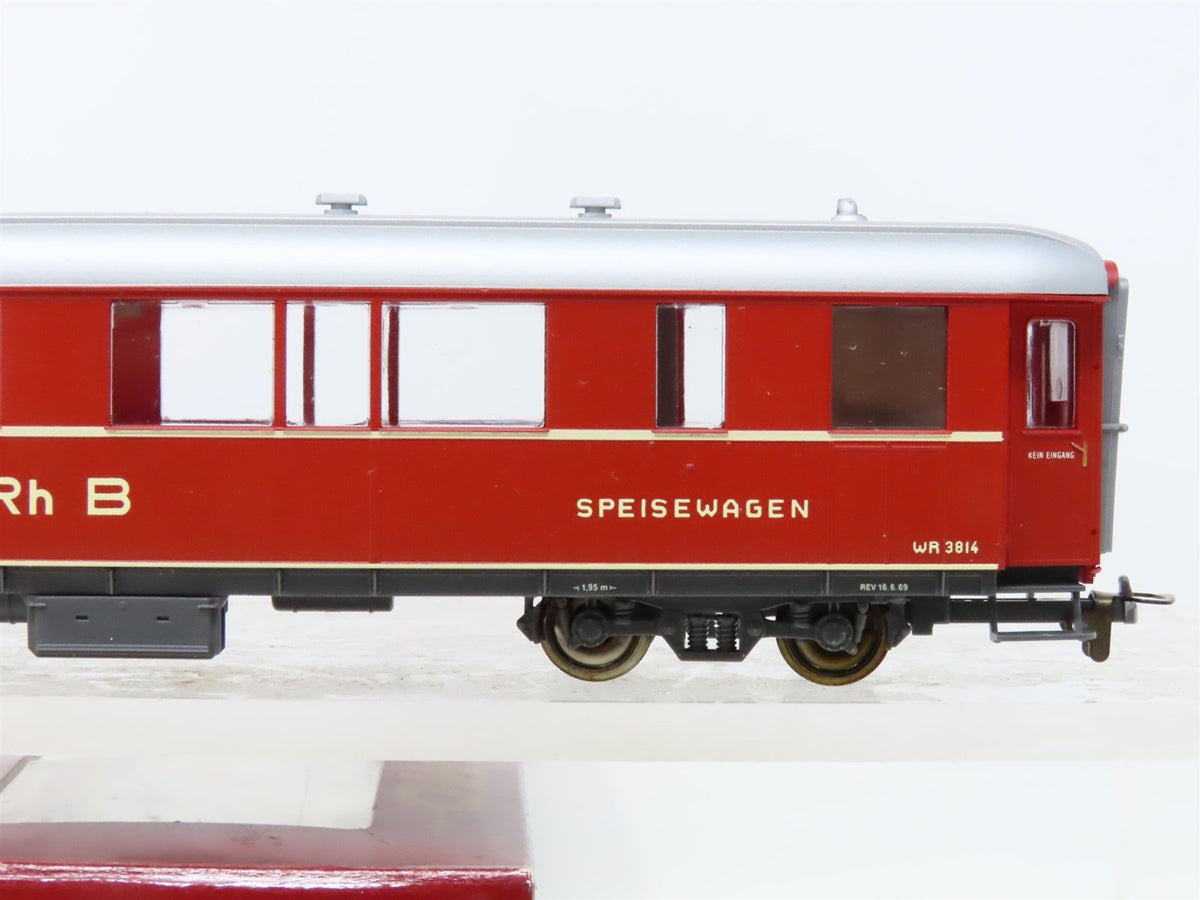 HOm Scale Bemo 3274-104 RhB Rhaetian Railway Restaurant/Diner Passenger #3814