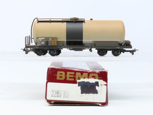 HOm Scale Bemo 2285-115 RhB Rhaetian Railway Tank Car #8135 - Weathered