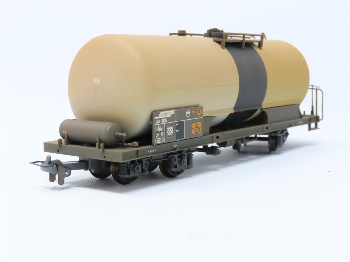 HOm Scale Bemo 2285-115 RhB Rhaetian Railway Tank Car #8135 - Weathered