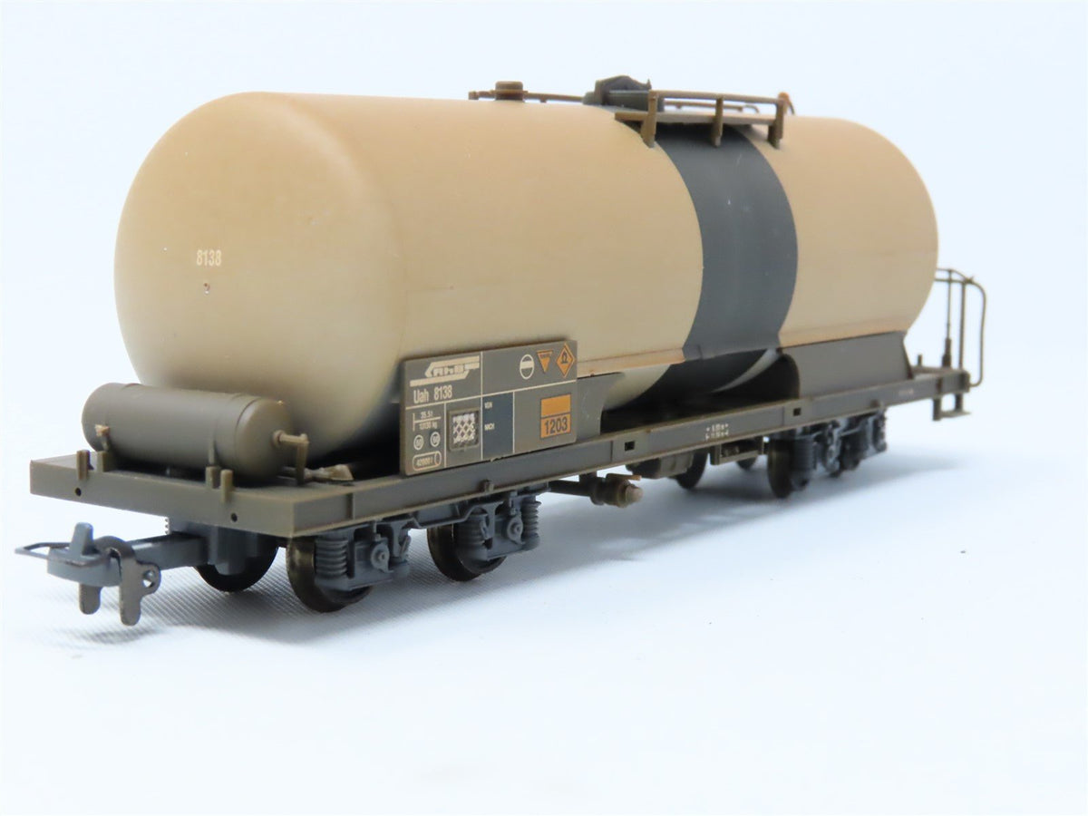 HOm Scale Bemo 2285-118 RhB Rhaetian Railway Tank Car #8138 - Weathered