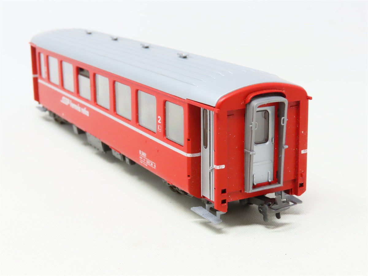 HOm Scale Bemo 3260 RhB Rhaetian Railway 2nd Class Coach Passenger Car #B2451