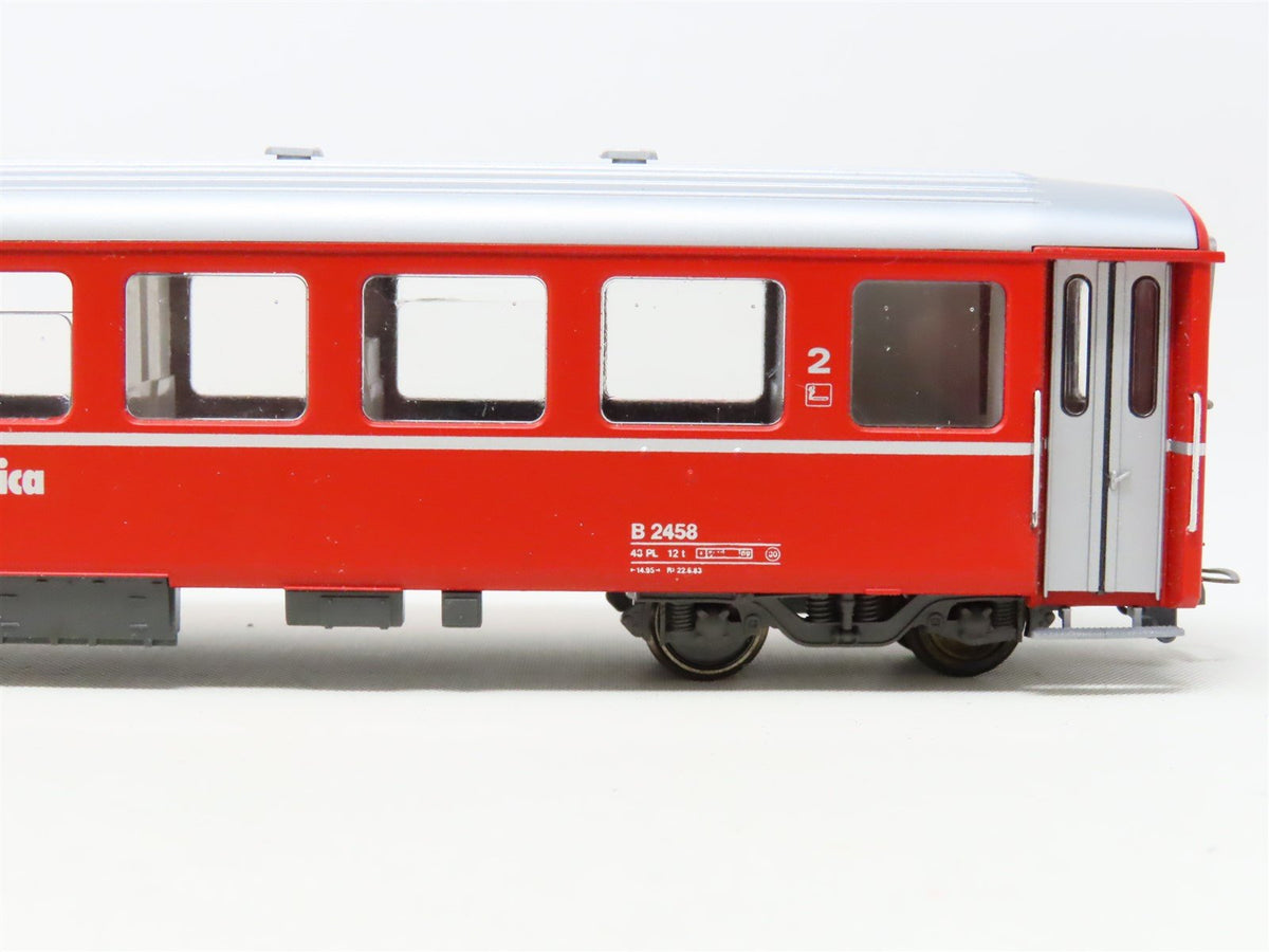 HOm Scale Bemo 3260 RhB Rhaetian Railway 2nd Class Coach Passenger Car #B2458