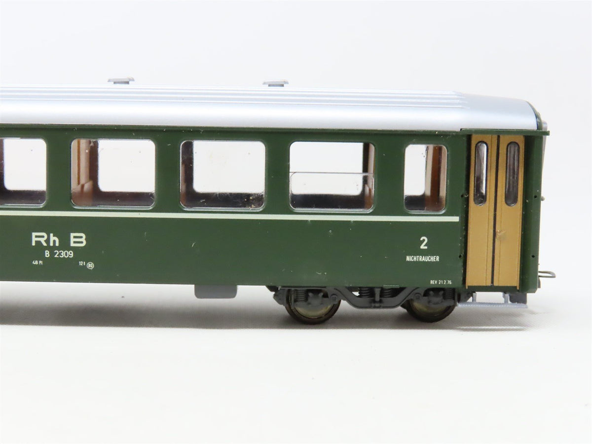 HOm Scale Bemo 3255-109 RhB Rhaetian Railway 2nd Class Coach Passenger #B2309