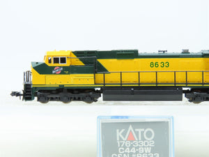 N Scale Kato 176-3302 CNW Chicago Northwestern C44-9W Diesel Locomotive #8633