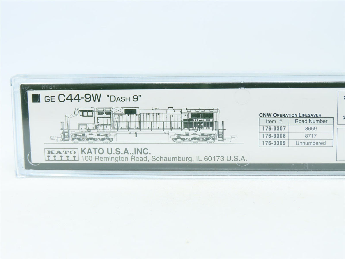 N Scale Kato 176-3307 CNW Chicago Northwestern C44-9W Diesel Locomotive #8659