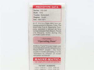 N Scale Micro-Trains MTL 20370 WIF West India Fruit 40' Single Door Box Car #314