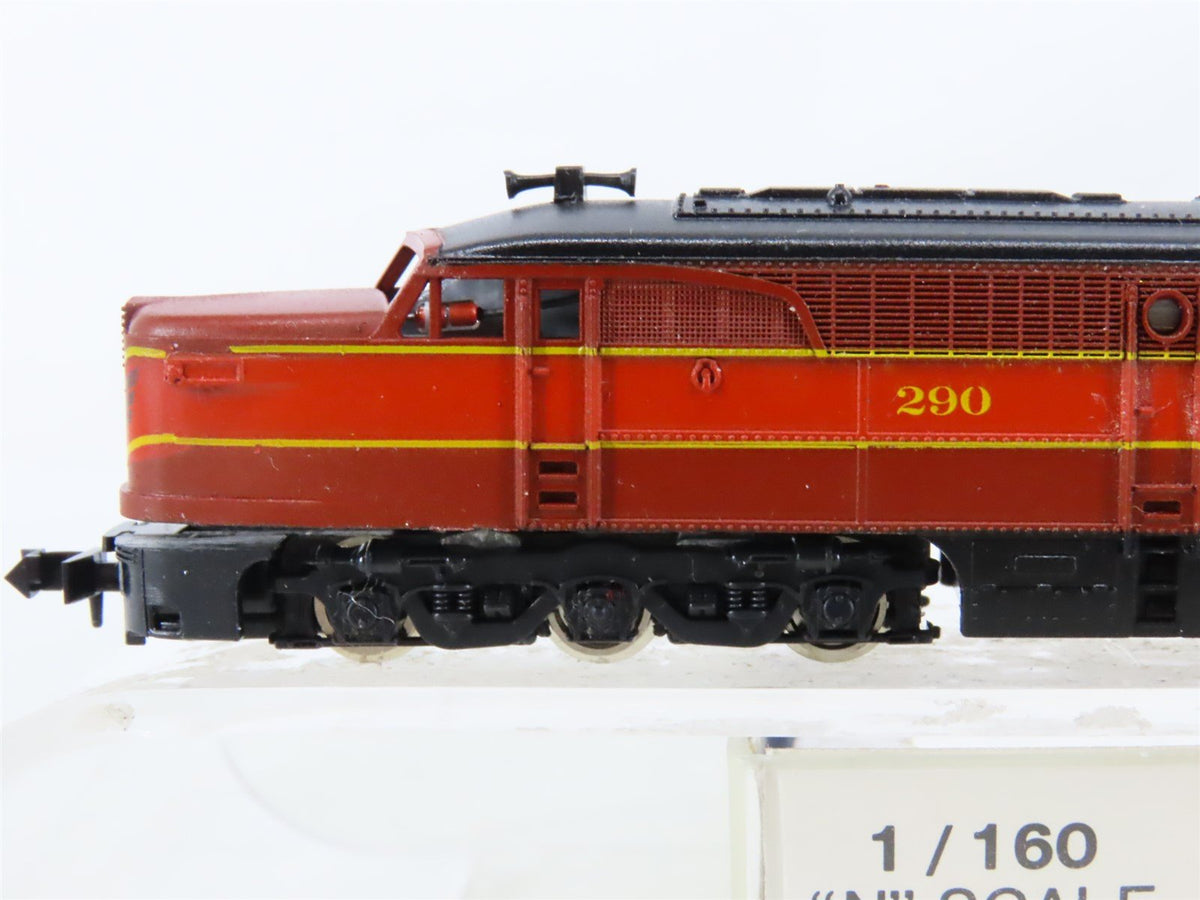 N Scale Con-Cor GM&amp;O Gulf Mobile &amp; Ohio ALCO PA1 Diesel Locomotive #290