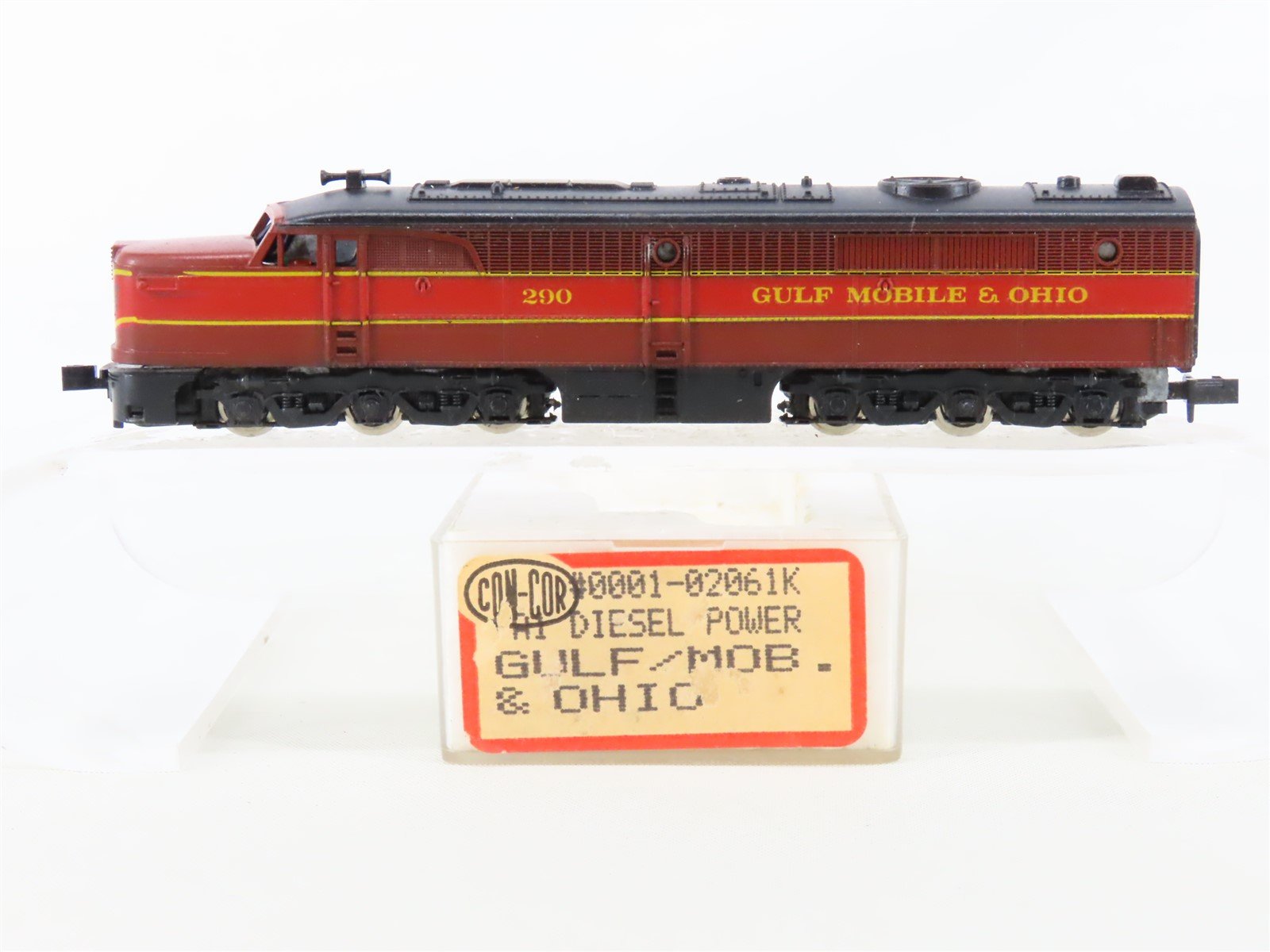 N Scale Con-Cor 0001-02061K GM&O Gulf Mobile & Ohio ALCO PA1 Diesel #290