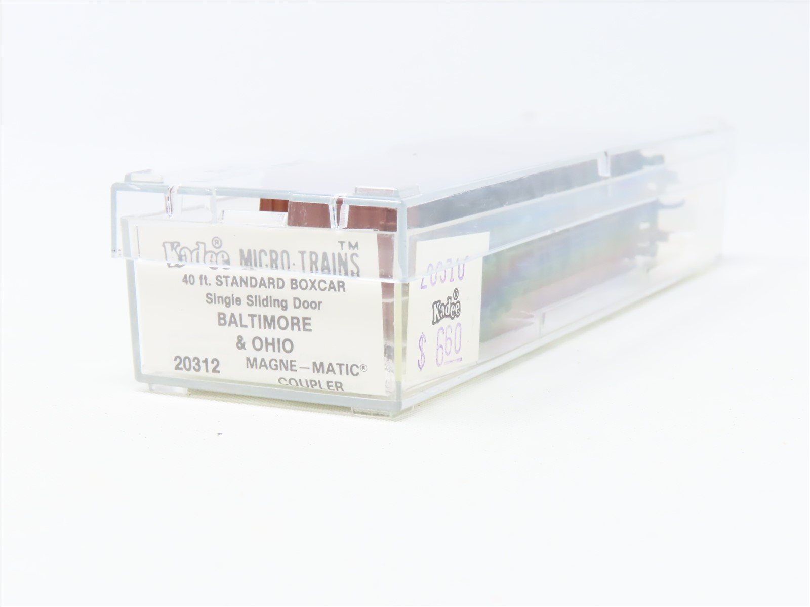 N Scale Kadee Micro-Trains MTL 20312 B&O Baltimore & Ohio 40' Box Car #468370