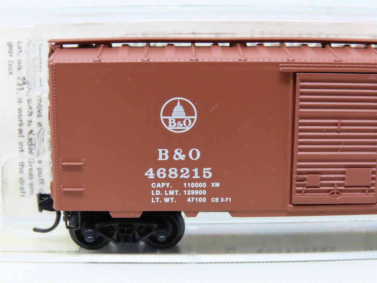 N Scale Kadee Micro-Trains MTL 20312 B&amp;O Baltimore &amp; Ohio 40&#39; Box Car #468215