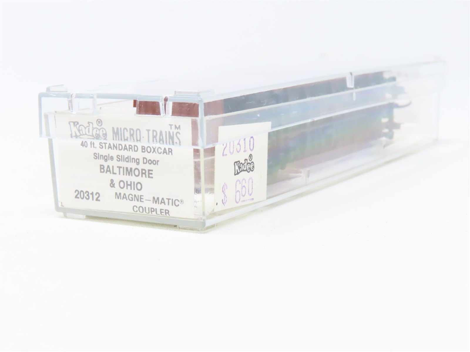 N Scale Kadee Micro-Trains MTL 20312 B&O Baltimore & Ohio 40' Box Car #468215