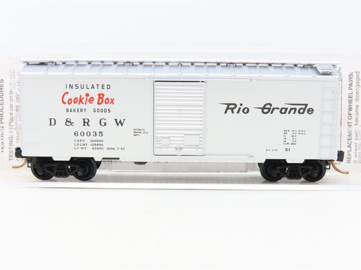N Scale Micro-Trains MTL 20110 D&amp;RGW Rio Grande Cookie Box 40&#39; Box Car #60035