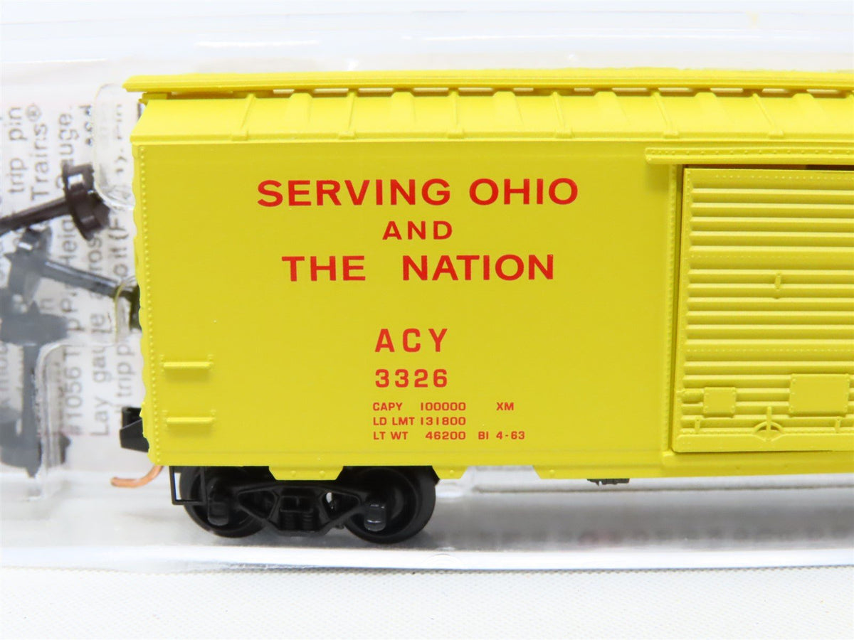 N Scale Micro-Trains MTL 20180 ACY Akron Canton &amp; Youngstown 40&#39; Box Car #3326