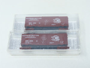 N Micro-Trains MTL Special Run BBL Baltimore Belt Line Box Car 2-Pack