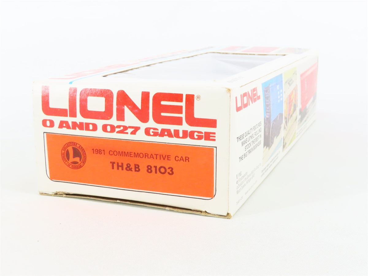 O/O27 3-Rail Lionel #8103 LCAC 1981 Commemorative TH&amp;B Boxcar 8103 1 of 200 RARE