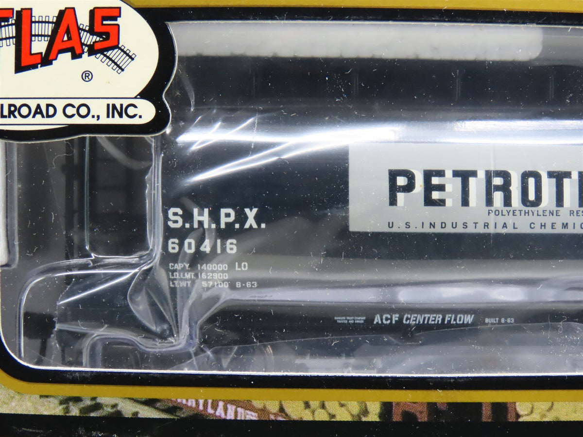 HO Scale Atlas 1976-2 SHPX Petrothene USI 3-Bay Cylindrical Hopper #60416 SEALED