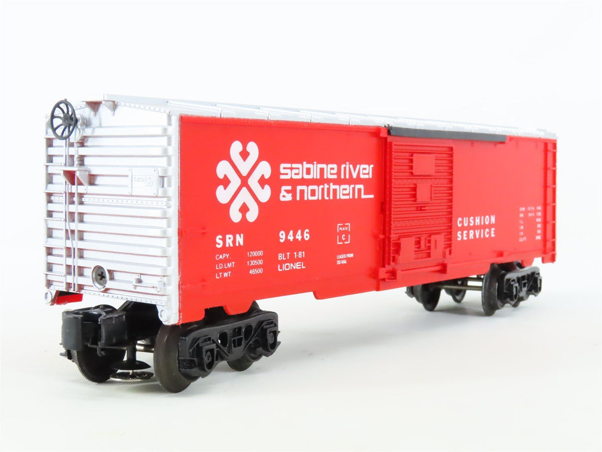 O/O27 Gauge 3-Rail Lionel #6-9446 SRN Sabine River &amp; Northern Box Car #9446