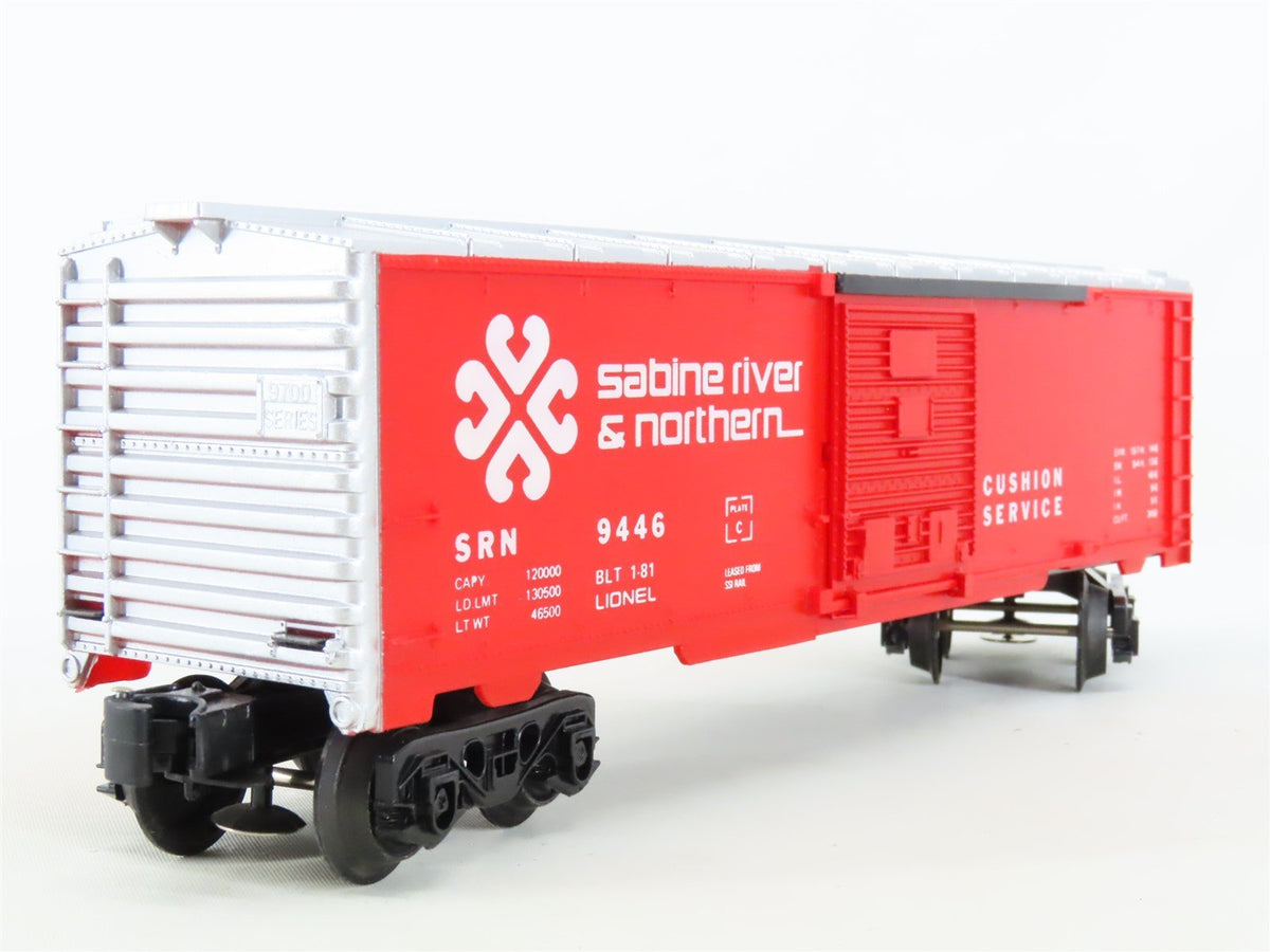 O/O27 Gauge 3-Rail Lionel #6-9446 SRN Sabine River &amp; Northern Box Car #9446