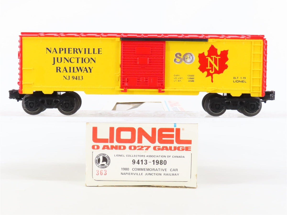 O/O27 3-Rail Lionel 9413 1980 LCAC Napierville Junction Box Car - 1 of 97 RARE