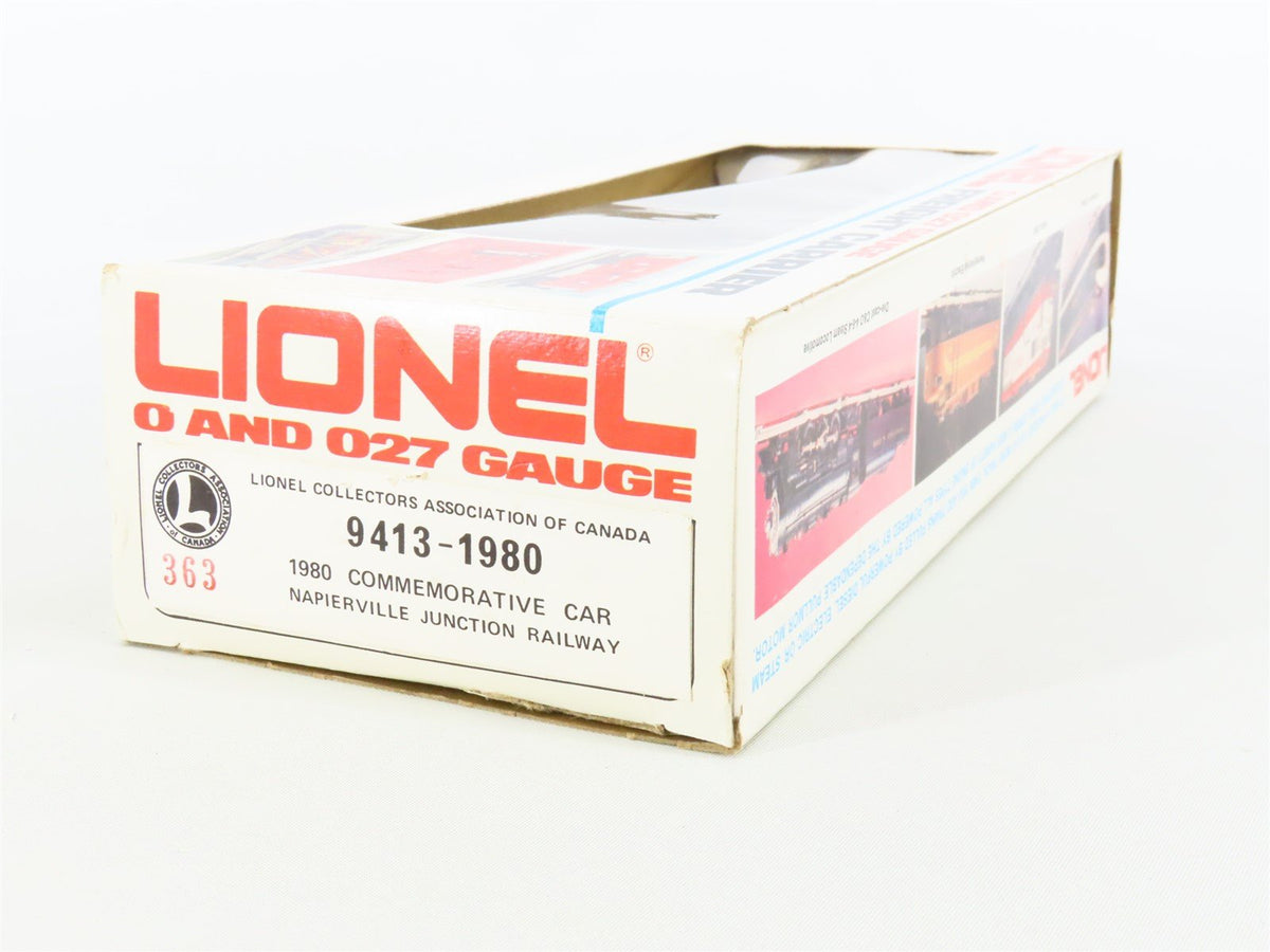 O/O27 3-Rail Lionel 9413 1980 LCAC Napierville Junction Box Car - 1 of 97 RARE