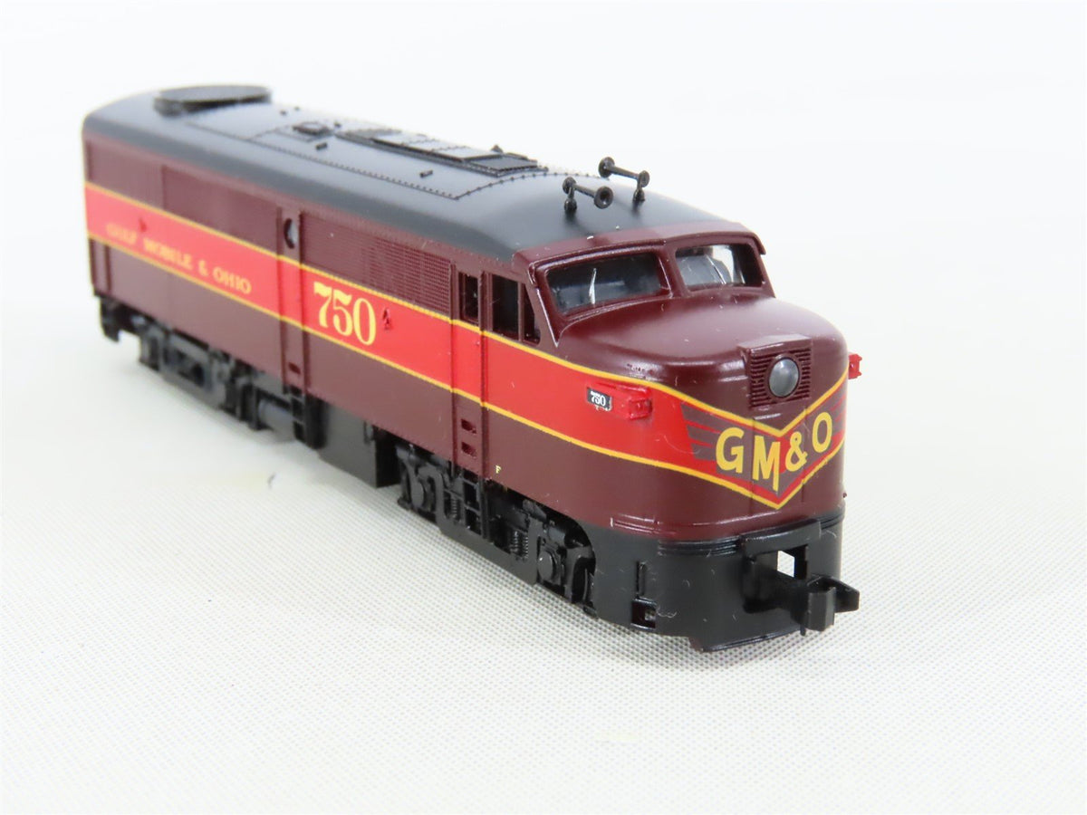 N Scale Life-Like 7418 GM&amp;O Gulf Mobile &amp; Ohio ALCO FA1 Diesel Locomotive #750