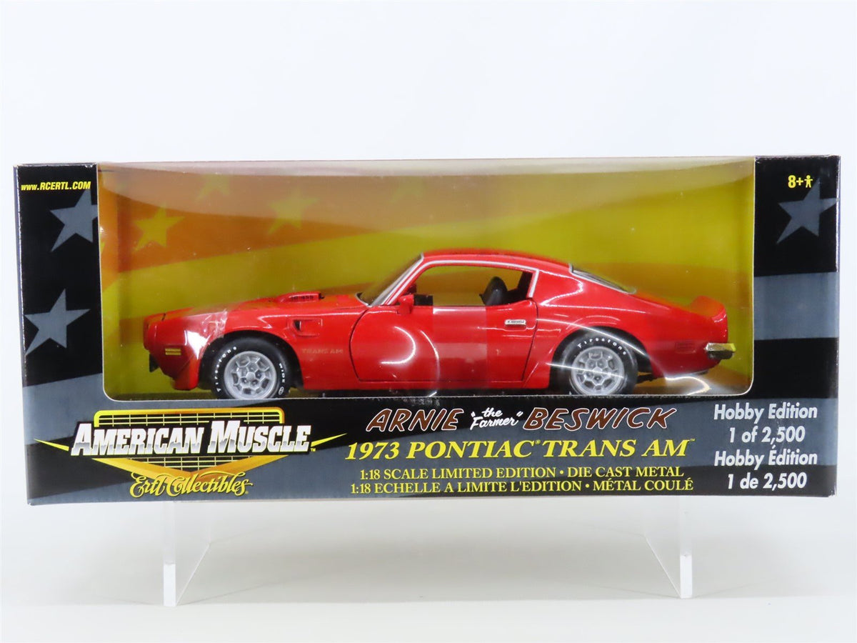 1:18 ERTL American Muscle 36682 Arnie &quot;the Farmer&quot; Beswick 1973 Pontiac Trans AM