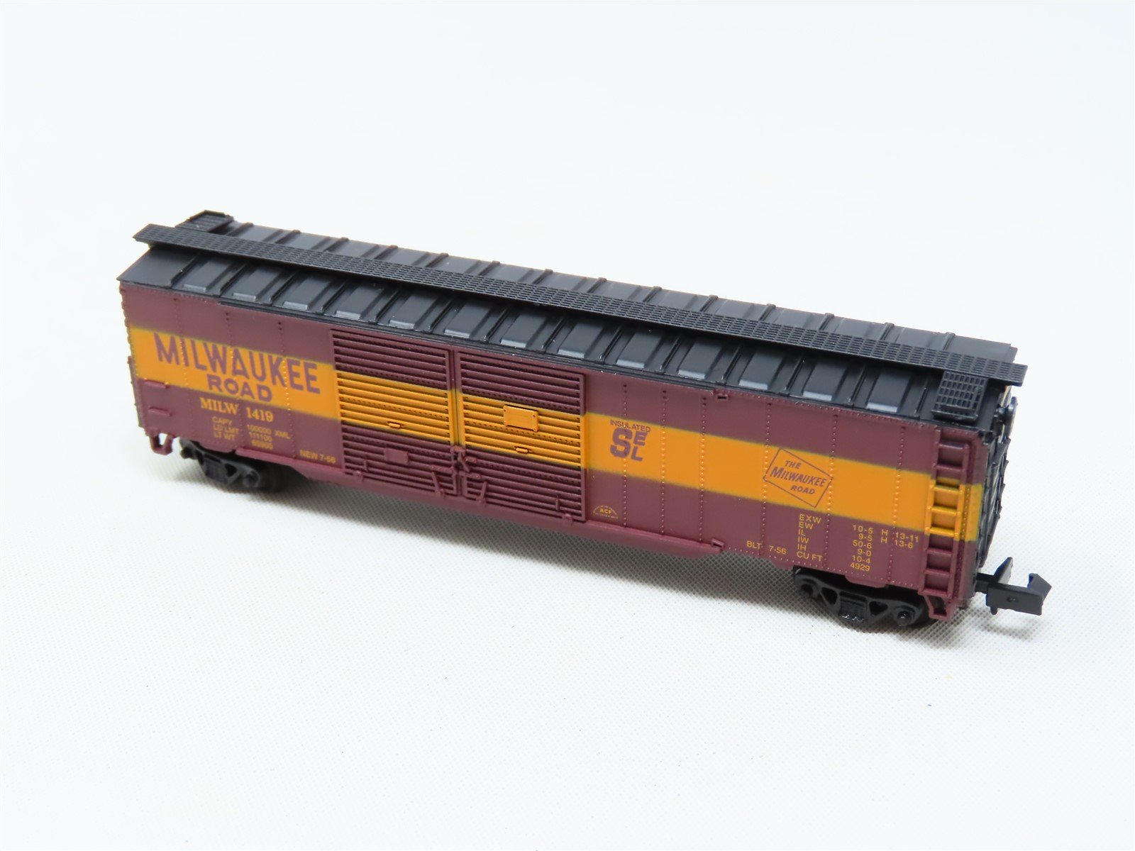 N Scale Con-Cor 0001-041206-3 MILW Milwaukee Road 50' Double Door Box Car #1419