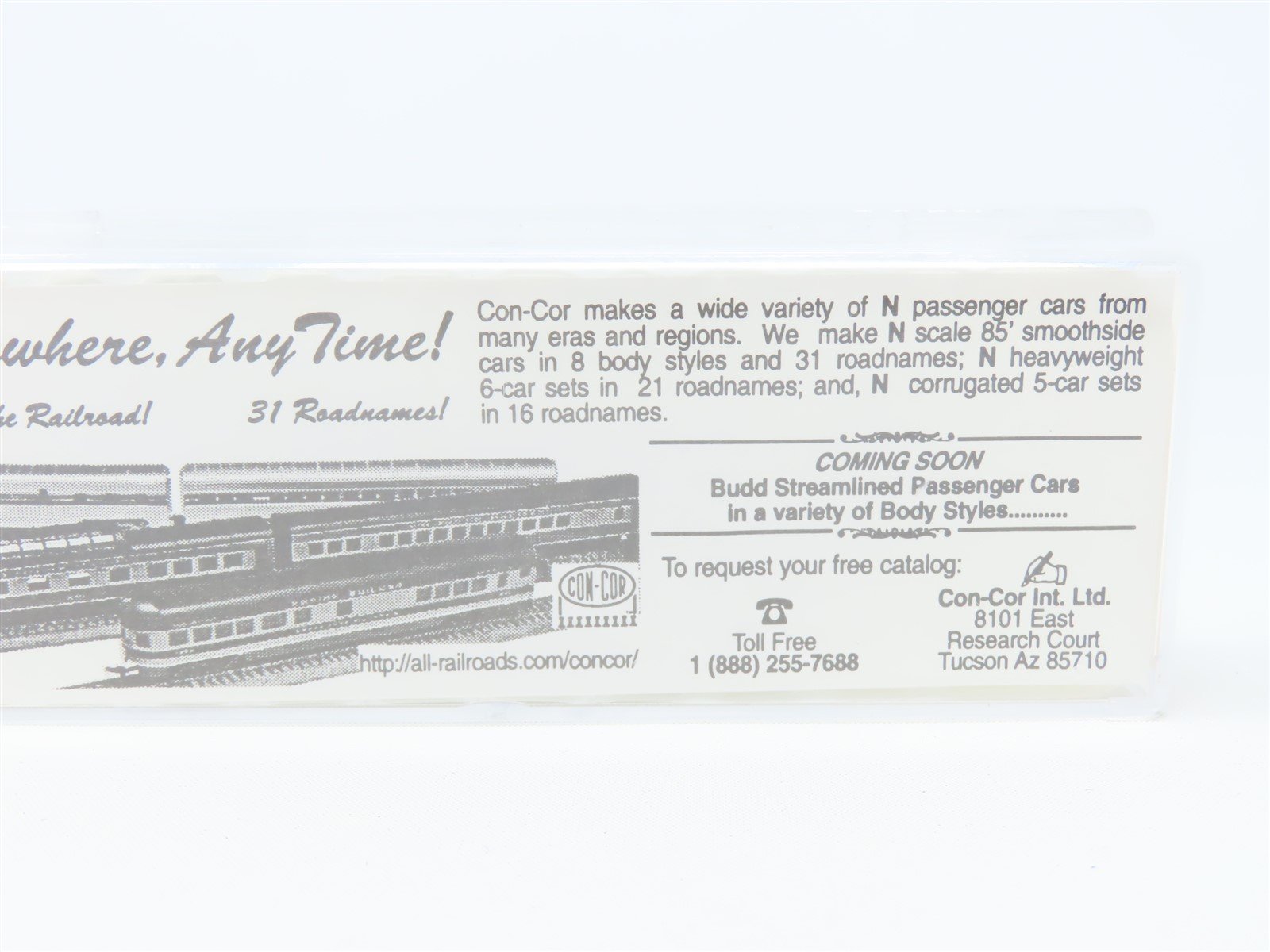 N Scale Con-Cor 0001-041206-3 MILW Milwaukee Road 50' Double Door Box Car #1419