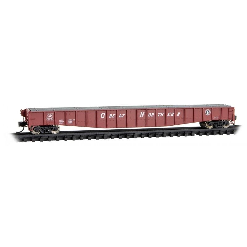 N Micro-Trains MTL 10700051 GN Great Northern 65&#39; 70-Ton Mill Gondola #79033