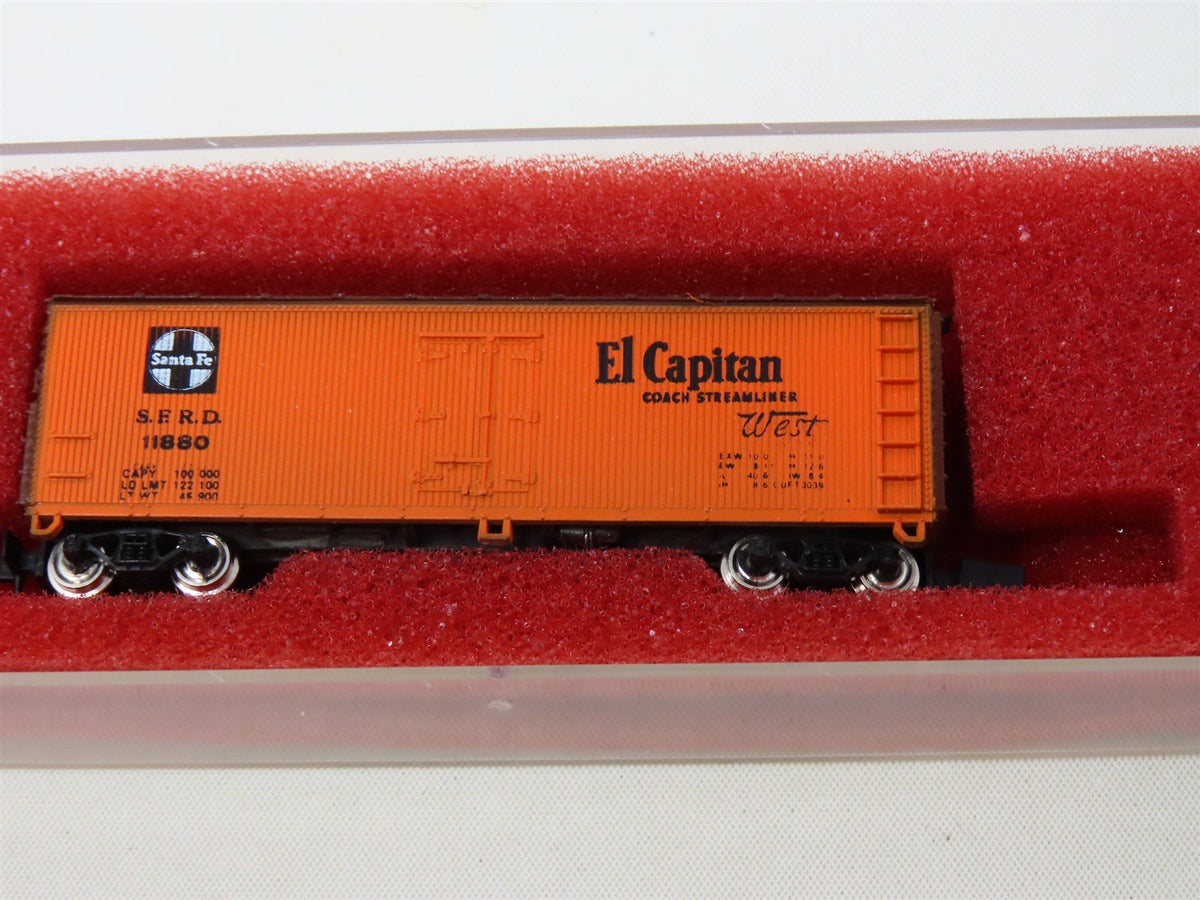 N Scale Con-Cor 0001-01352A ATSF Santa Fe &#39;El Capitan&#39; 40&#39; Wood Reefer #11880