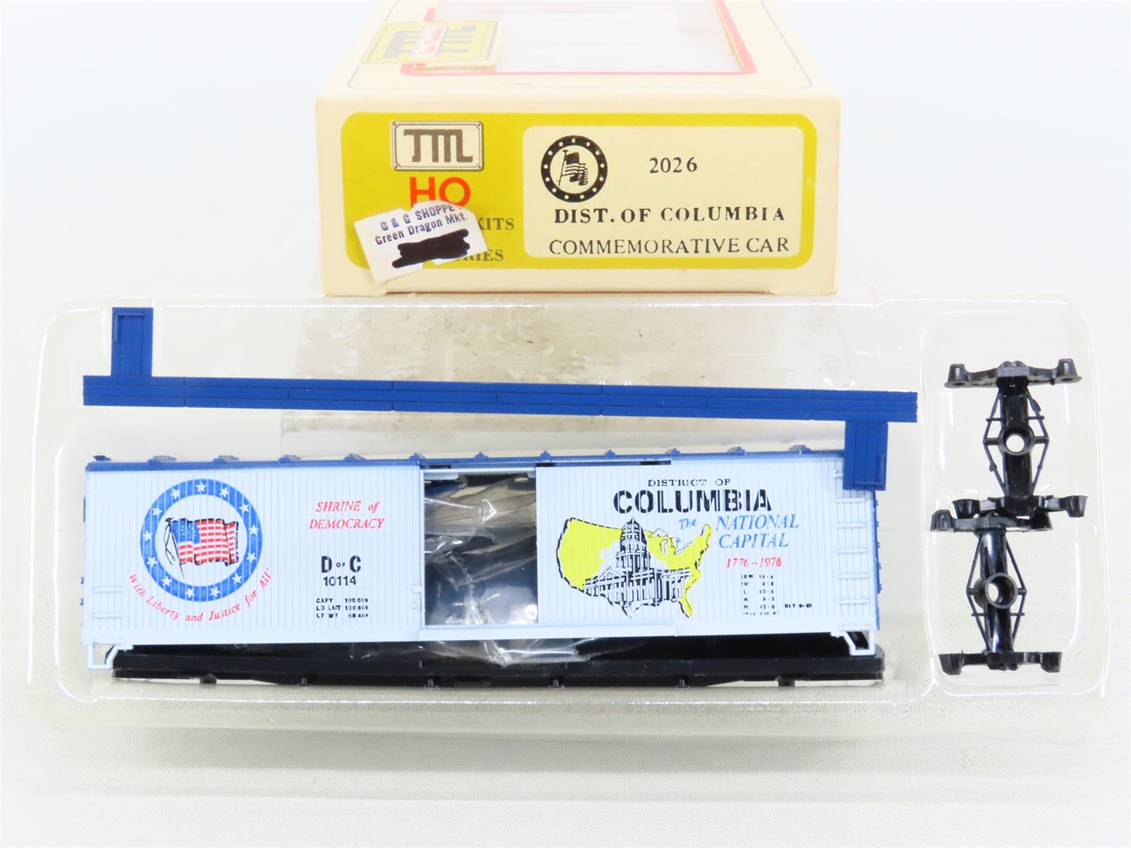 HO Scale Train-Miniature Kit 2026 DC District of Columbia Boxcar #10114