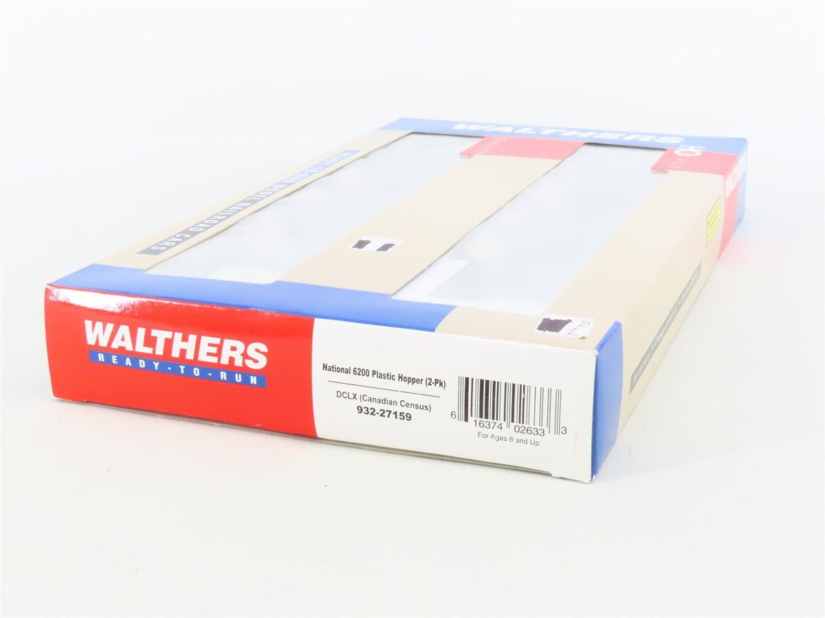 HO Scale Walthers 932-27159 DCLX Canadian Census Plastic Hopper 2-Car Pack