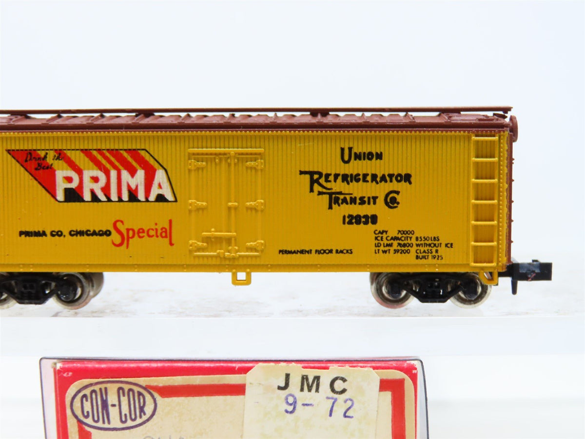 N Scale Con-Cor URTC Union Refrigerator Transit Co. Prima Wood Reefer #12939