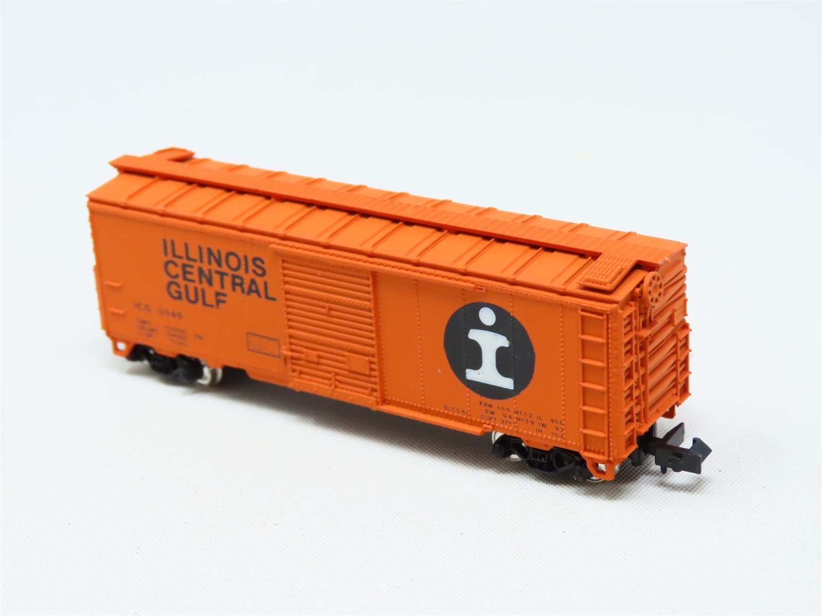 N Scale Con-Cor 0001-01004R ICG Illinois Central Gulf 40' Steel Boxcar #9949