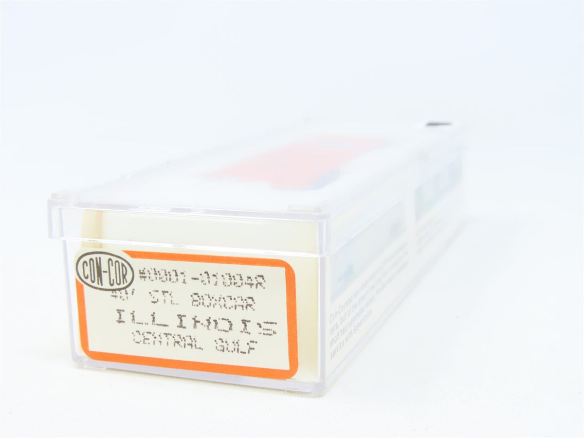 N Scale Con-Cor 0001-01004R ICG Illinois Central Gulf 40&#39; Steel Boxcar #9949