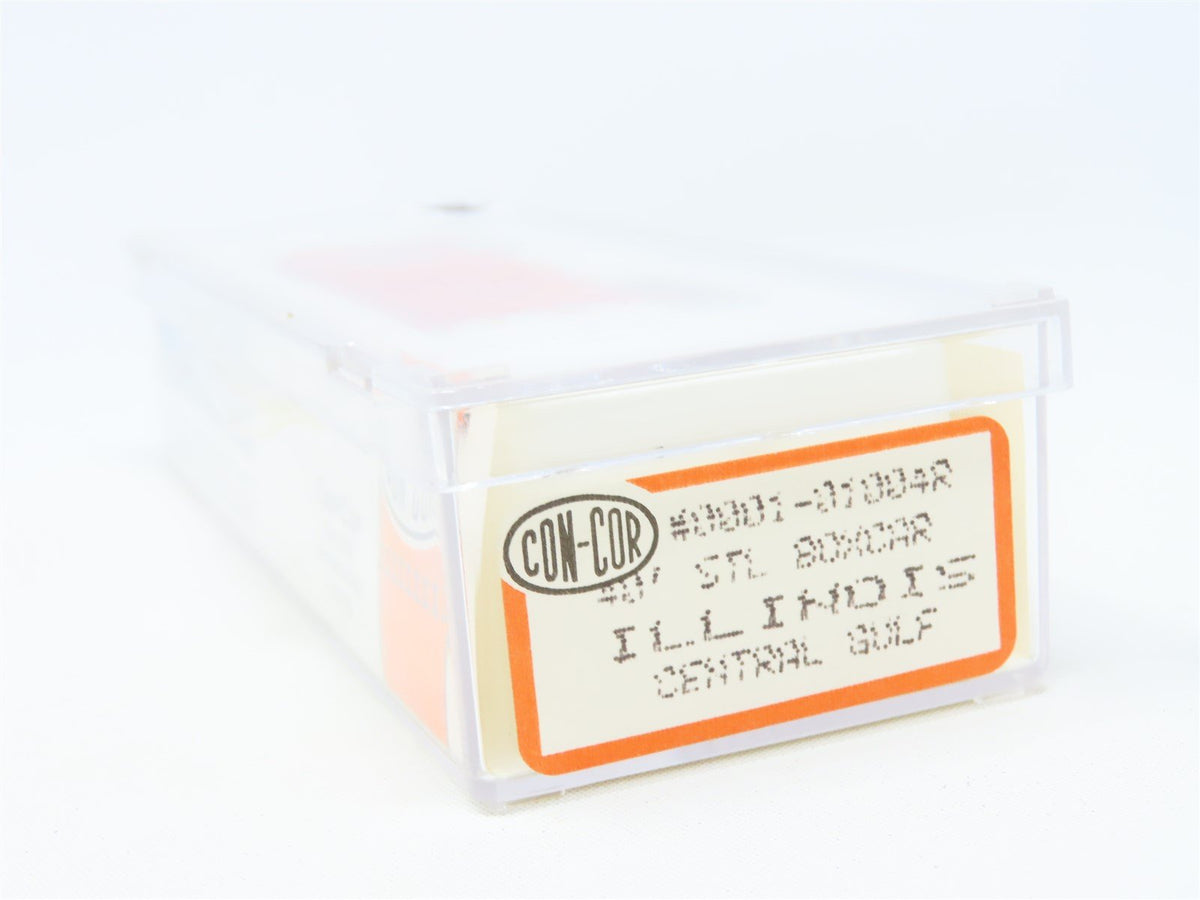 N Scale Con-Cor 0001-01004R ICG Illinois Central Gulf 40&#39; Steel Boxcar #9949