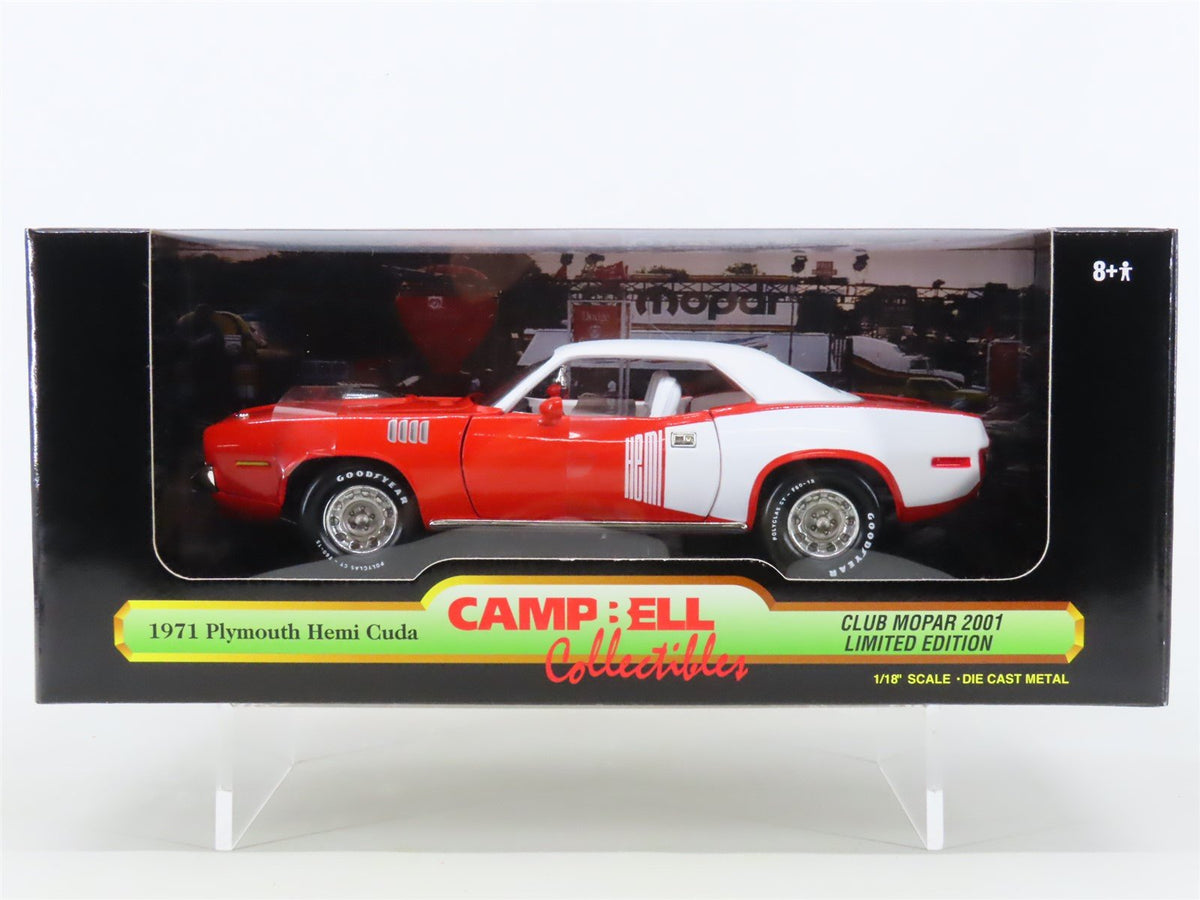 1:18 ERTL Campbell Collectibles 29164P 1971 Plymouth Hemi Cuda Club Mopar 2001