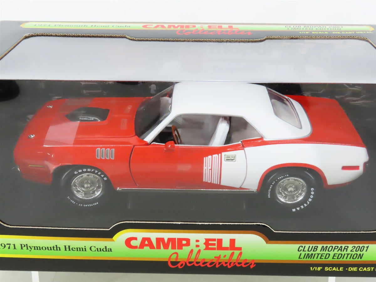 1:18 ERTL Campbell Collectibles 29164P 1971 Plymouth Hemi Cuda Club Mopar 2001