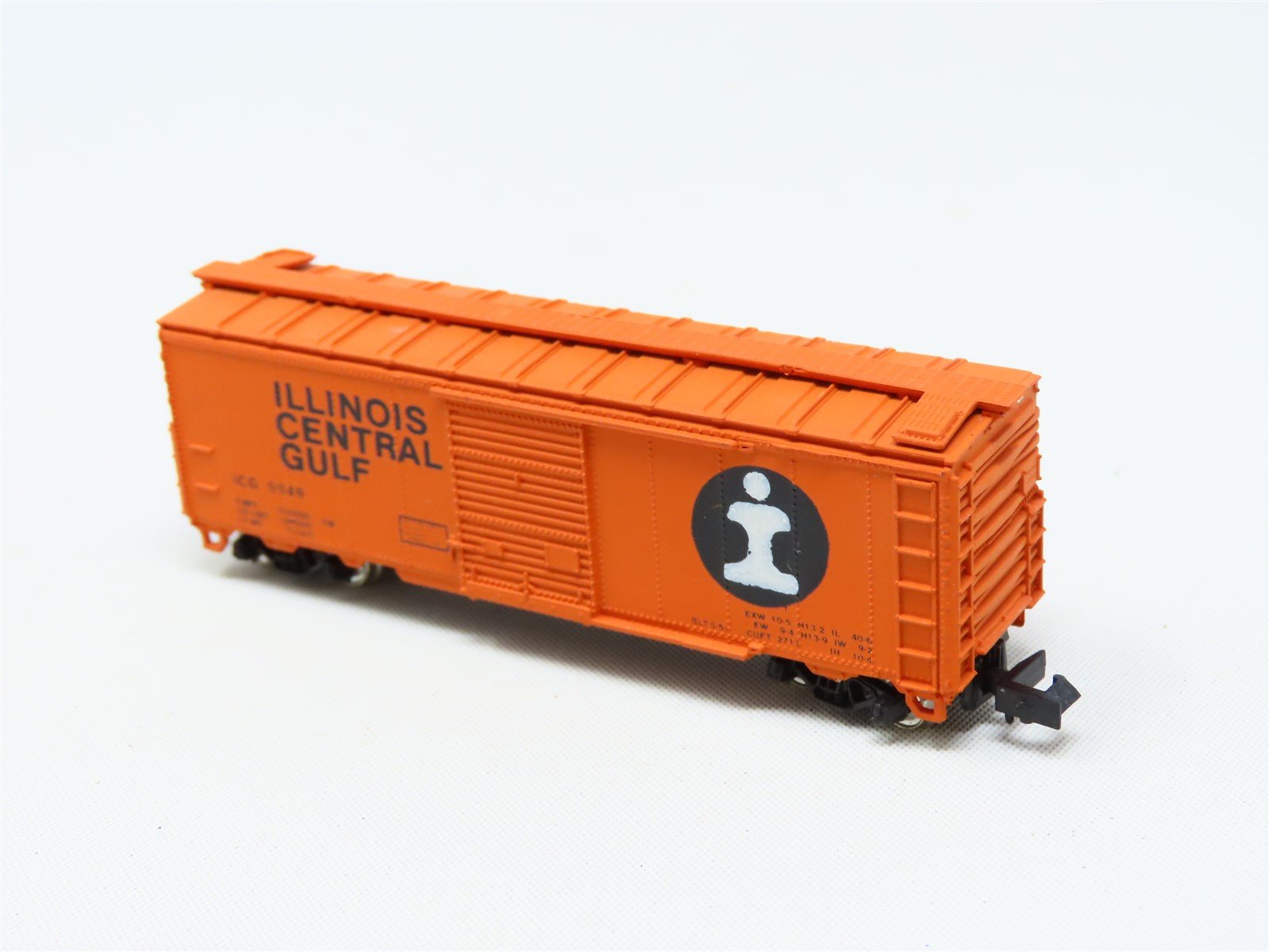 N Scale Con-Cor 0001-01004R ICG Illinois Central Gulf 40' Steel Boxcar #9949