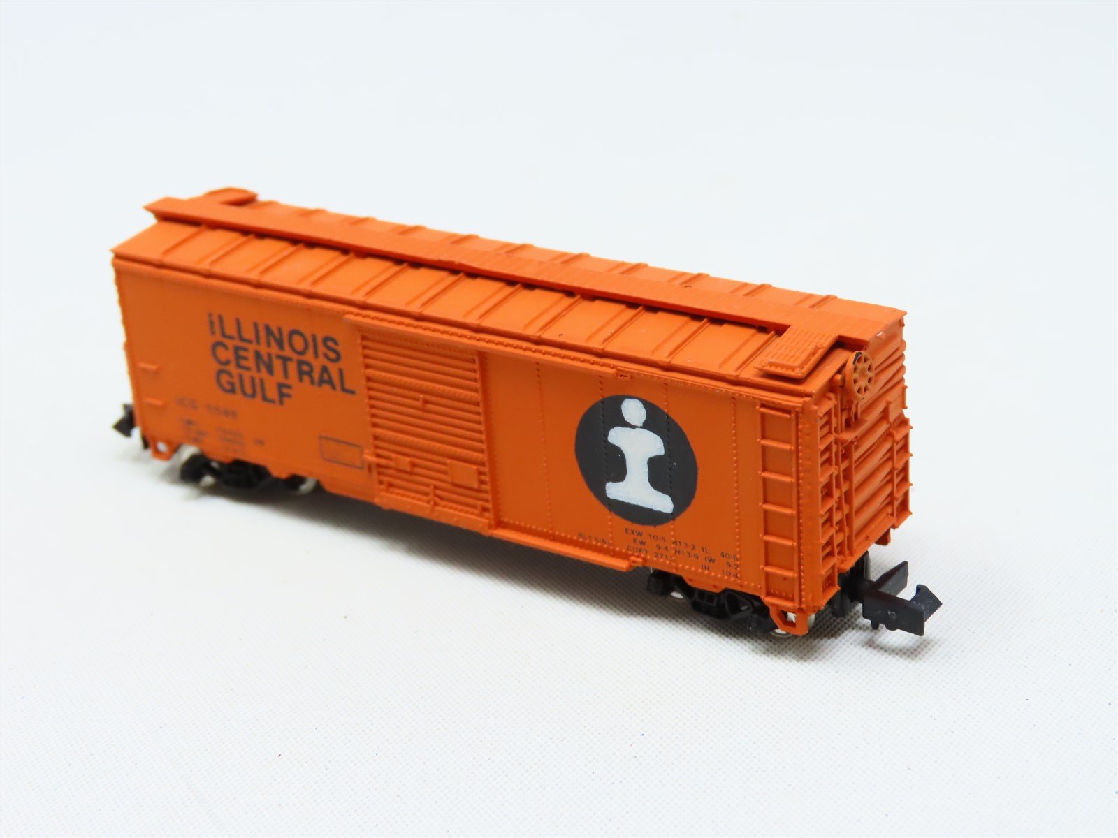 N Scale Con-Cor 0001-01004R ICG Illinois Central Gulf 40' Steel Boxcar #9949