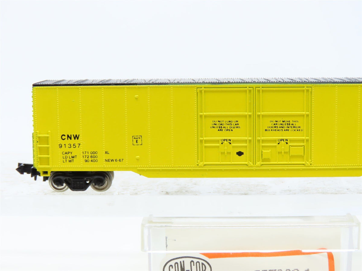 N Scale Con-Cor 001-557002-1 CNW Chicago North Western 60&#39; Boxcar #91357