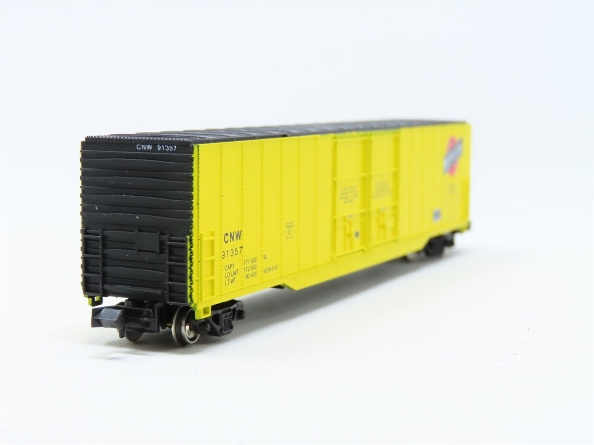 N Scale Con-Cor 001-557002-1 CNW Chicago North Western 60&#39; Boxcar #91357