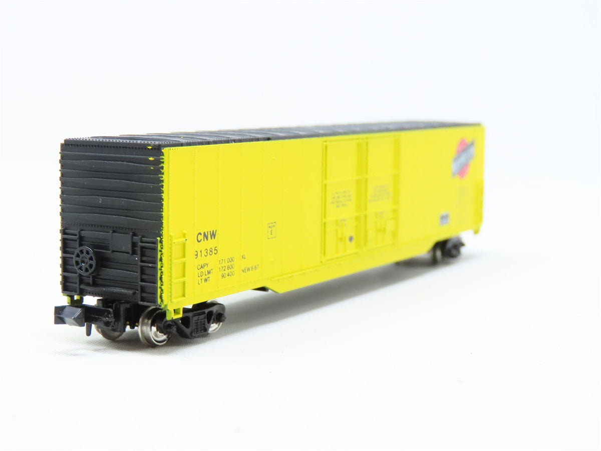 N Scale Con-Cor 001-557002-2 CNW Chicago North Western 60&#39; Boxcar #91385