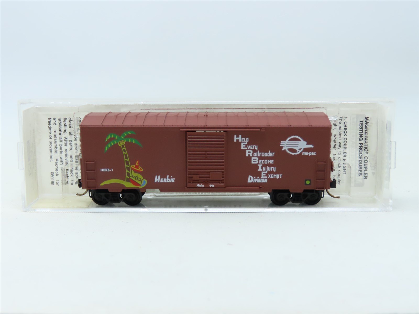 N Micro-Trains MTL #24220 MP Mo-Pac "Herbie" 40' Single Door Box Car #Herb-1