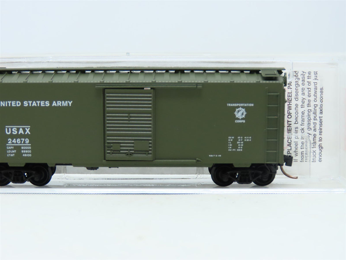 N Micro-Trains MTL #20456 USAX United States Army 40&#39; Single Door Box Car #24679